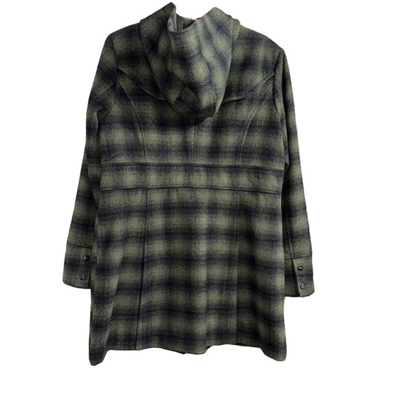 Steve Madden (EUC) Wool Blend Hooded Duffel Coat, Fully Lined Size Large - Picture 2 of 15